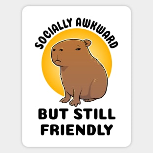 Socially Awkward but still friendly Capybara Sticker